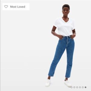Everlane 90s cheeky straight blue Jean